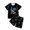 Black, variant on Outfits for Toddler Boys Dinosaur Print T Shirt and Shorts Homewear Outfits Set Size 3-4T ,Black