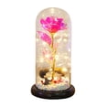 thumbnail image 3 of Flor en cubierta Forever Immortal Flowers Flor artificial con LED Centro de mesa Rosa roja, 3 of 9