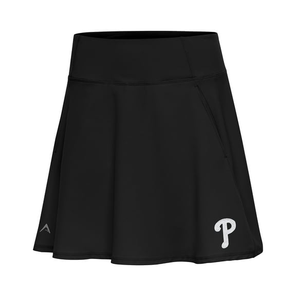 Women's Antigua Black Philadelphia Phillies Chip Skort