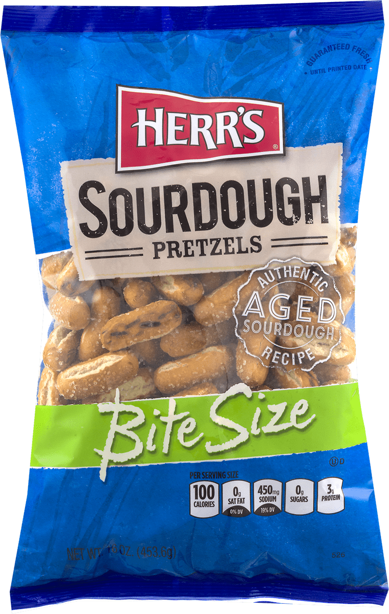 Herr's Authentic Aged Sourdough Bites Pretzels 16 oz. Bag (4 Bags