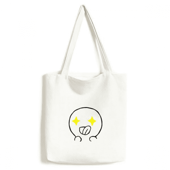 Eyes Send Forth Black Happy Tote Canvas Bag Shopping Satchel Casual Handbag