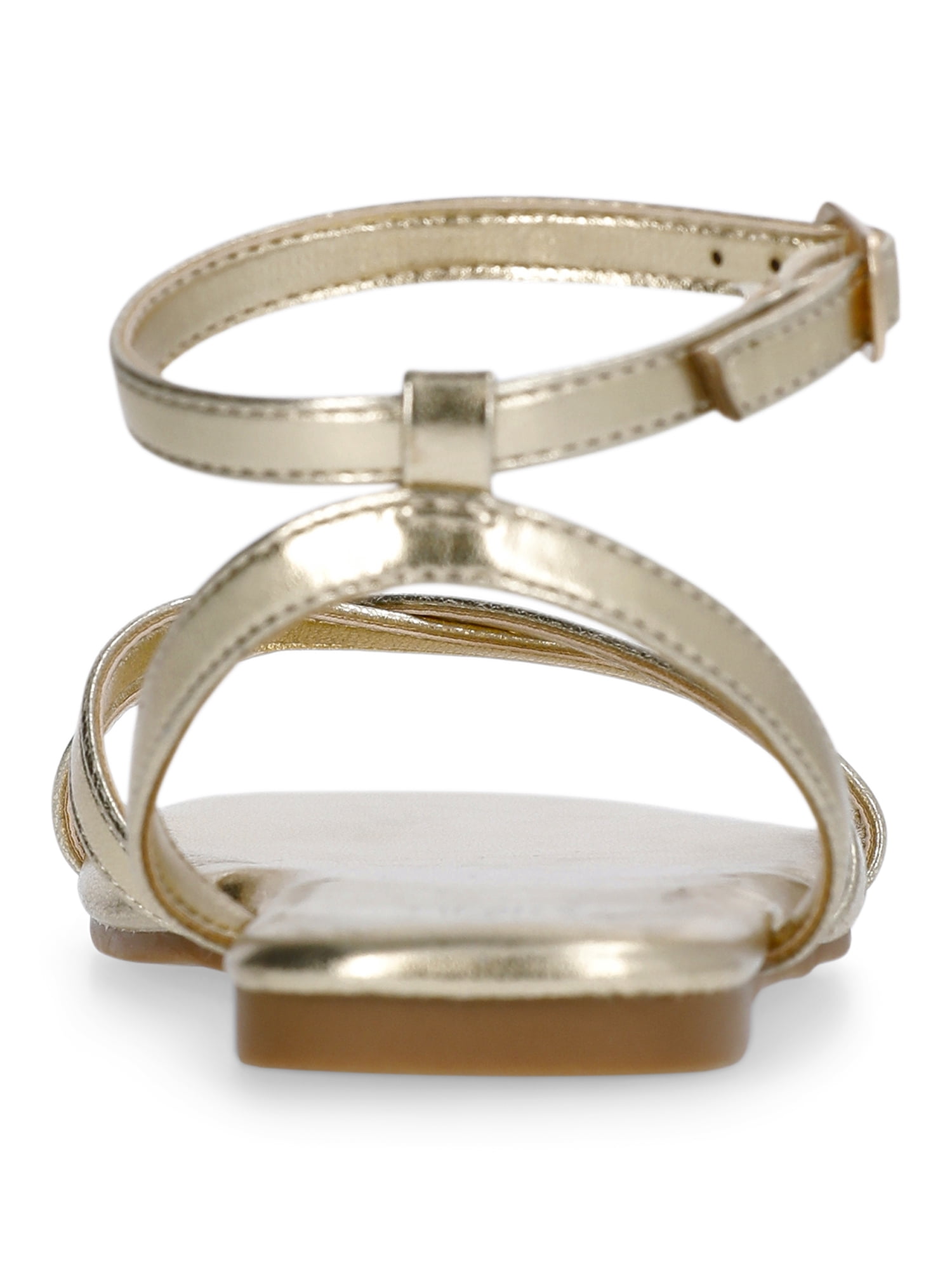 Time and Tru Women's Strappy Flat Sandals