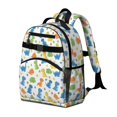 thumbnail image 2 of Colorful Dinosaur and Leaf Pattern Cute School Backpack Bag for School with Padded Back and Adjustable Shoulder Straps 15.25"x11.5"x5.25", 2 of 5