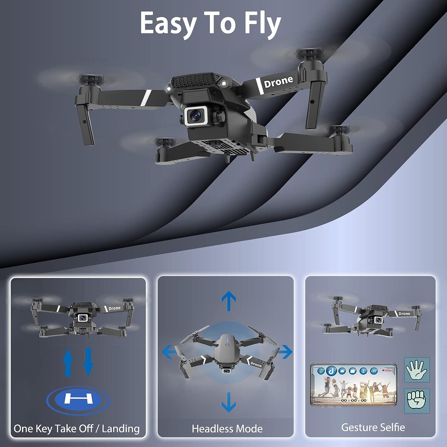 Drone-Clone Xperts Falcon 4K Drone Pro EXTREME Upgrade With 2 Batteries