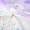 thumbnail image 4 of meiyoeat Colorful Heart Initial B Bedding,Purple Rainbow Cloud Monogram Art Duvet Cover Full For Girl,Colorful Stars Reversible,3pcs,1 Duvet Cover and 2 Pillowcases, 4 of 6