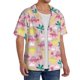 thumbnail image 2 of Balery Dinosaur Camisa Casual de Manga Corta con Botones para Hombre, Texturizada, Estilo Cubano, para Playa, Verano-Large, 2 of 5