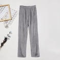 thumbnail image 4 of Women's Winter Flannel Coral Fleece Pants, Outdoor Friendly Strolling Pants, Thickened Warm Sleepwear Bottoms for Lazy Days and Home Comfort, Elastic Waist Lounge Pants Coffee XL, 4 of 5