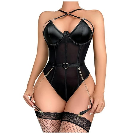 

Lingerie For Women Deals!Kizly Womens Lingerie Women Plush Lingerie Sets Temptation Underpants Underwear Jumpsuit Bodysuit Sleepwear Anniversary Gift For Her