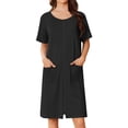thumbnail image 1 of Bata de baño Ekouaer para mujer, pantalones cortos con cremallera, ligeros, talla S-3XL, 1 of 4