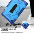 thumbnail image 2 of Dteck for Samsung Galaxy Tab A8 10.5 2022 with Crossbody Strap, 360°Rotating Adjustable Shoulder Hand Strap & Stand Military Grade Shockproof Protective Case, Blue, 2 of 8