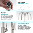 thumbnail image 4 of Kraus KPF-2821SFS Oletto High-Arc Single Handle Pull-Down Kitchen Faucet, 21 Inch, Spot Free Stainless Steel, 4 of 9
