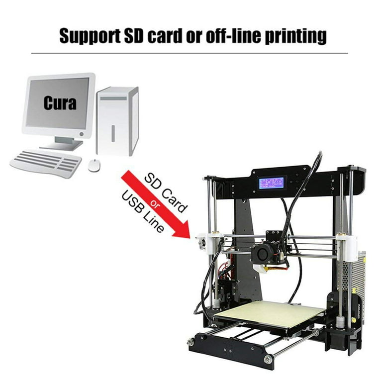 Blive ved Tilhører vitamin Anet A8 Upgraded High Precision Desktop Reprap i3 DIY Self Assembly 3D  Printer Kits Acrylic Frame Printing 3D Printer - Walmart.com