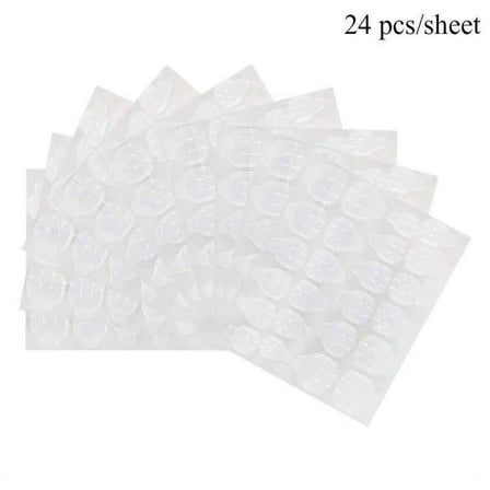 24Pcs Double-Sided False Nail Adhesive Tape - DIY Manicure Glue Stickers, Fits Acrylic & Fake Nails, Easy to Apply