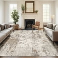 thumbnail image 6 of BERTHMEER 8'x10' Modern Abstract Large Area Rugs for Living Room Bedroom Dining Room Office Farmhouse Soft Indoor Machine Washable Non-Slip Distressed Throw Rugs,Brown&Gray, 6 of 8