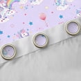 thumbnail image 4 of Erosebridal Cartoon Unicorn Girls Blackout Curtains Set of 2 (52x84 Each),Dreamy Princess Style Rainbow Window Curtains For Kids, 4 of 7