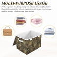 thumbnail image 6 of Yayeee Collapsible Cube Storage Bin with Lid Fabric Closet Decorative Basket with Handles, Black Flower Pattern, 6 of 7