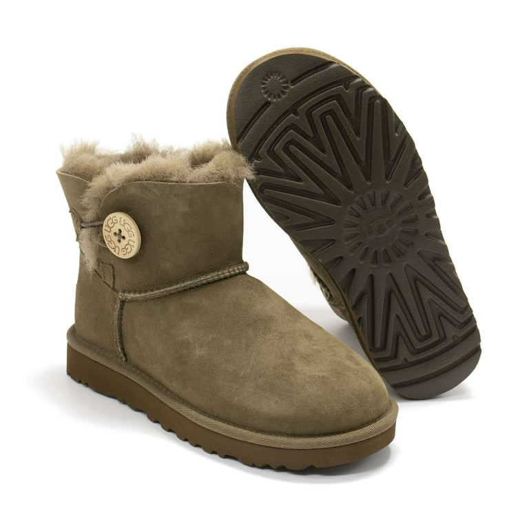Ugg Women's Mini Bailey Button Ii Fashion Boots, Hickory,5 M Ugg Women's Mini Bailey Button Ii Fashion Boots, Hickory,5 M