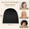 thumbnail image 3 of Bonete de seda para bebé bonete de seda mulberry bonete para cabello rizado bonete ajustable para bebés de 6 a 12 meses, 3 of 7