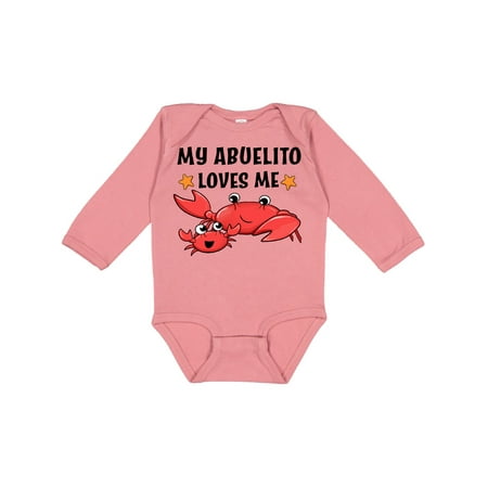 

Inktastic My Abuelito Loves Me- Cute Crab Family Gift Baby Boy or Baby Girl Long Sleeve Bodysuit