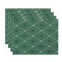 Simply Daisy 18" x 14-incg Dots and Dashes Geometric Print Placemat (Set of 4)