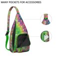 thumbnail image 2 of Waterproof Tie Dye Hiking Backpack Sling Bag for Women – Lightweight Rainbow Crossbody Bag with Adjustable Strap, Watercolor Chest Bag for Travel, Outdoor Adventures & Everyday Use, 2 of 4