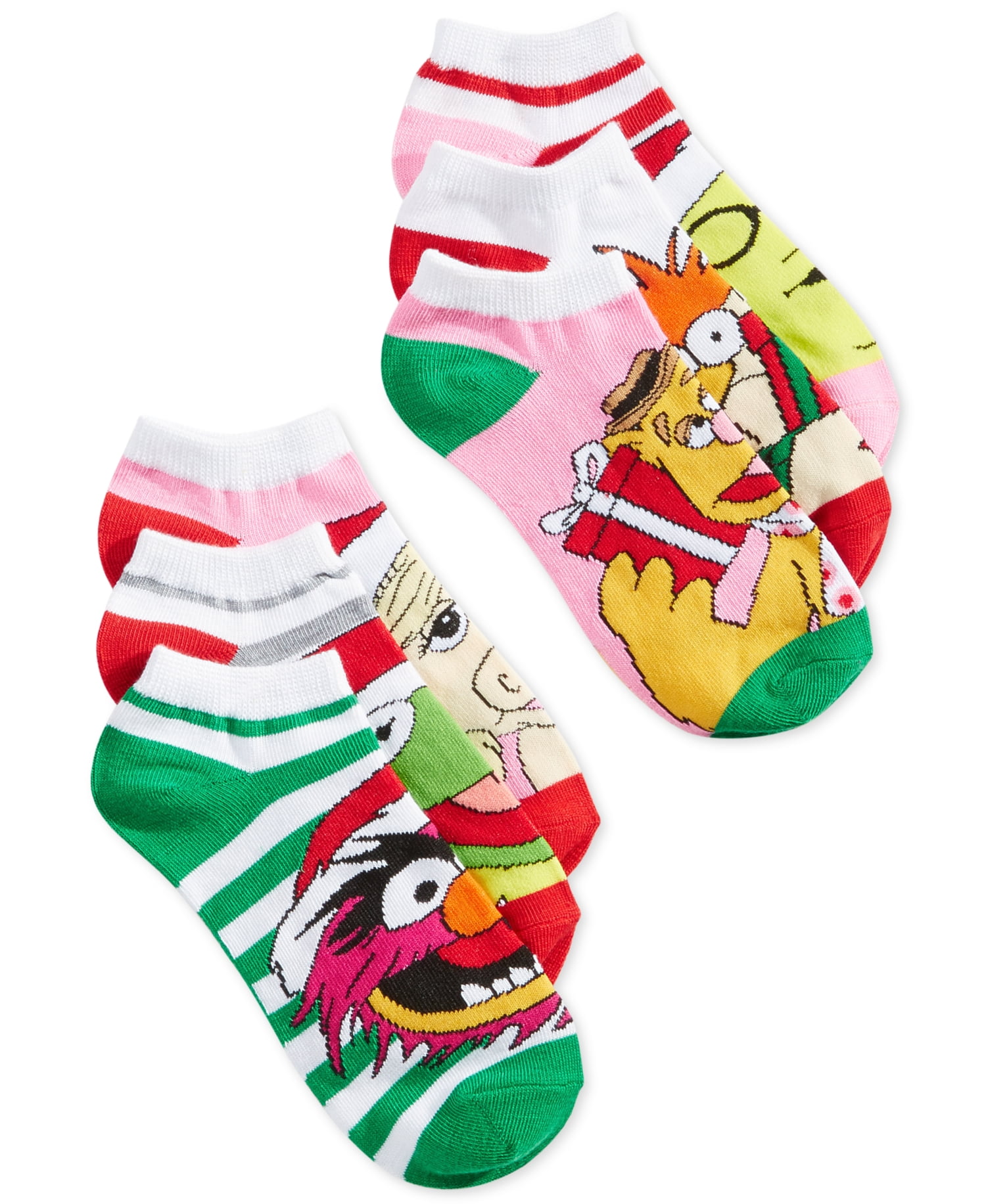Disney Womens Holiday Muppet Socks 6 Pack