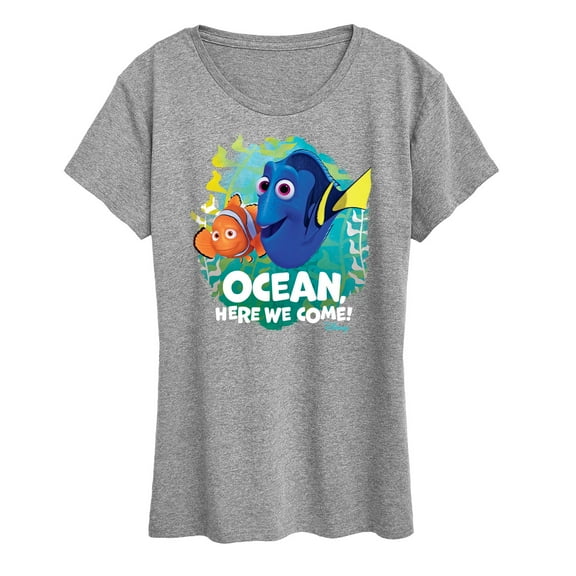 Disney Finding Dory - Ocean Here We Come - Women's Short Sleeve Graphic T-Shirt