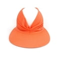 thumbnail image 2 of Summer Hat Sun Visor 100% Polyester Orange Anti-ultraviolet Outdoor Beach Cap For Women, 2 of 12