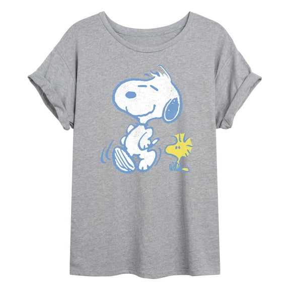 Peanuts - Snoopy And Woodstock Pastels - Women's Oversized T-Shirt
