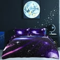 thumbnail image 2 of Unique Bargains Star Colored Sky Moon Night Duvet Cover Fuchsia Starry Pattern 4pcs, 2 of 10