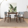 thumbnail image 4 of Adam Modern Solid Wood Walnut Dining Room & Kitchen Table and Chair Set of 4, 4 of 7