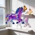 thumbnail image 3 of LiUMX 2D Acrylic Horse Suncatcher with Chain, 20cm Stained Glass Style Light Filtering Ornament for Window, Indoor & Outdoor Decoration, 3 of 4