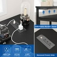 thumbnail image 2 of Tuekys L Shaped Computer Gaming Desk, 54 inch Home Office Desk with Power Outlet LED Strip and Storage Bag, Reversible Modern Simple Study Desk, 2 of 6