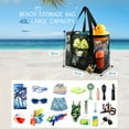 thumbnail image 2 of Bolsa De Playa De Malla Bolso de playa de malla casual Bolso de mano de gran capacidad Bolso de playa de vacaciones (Negro), 2 of 7