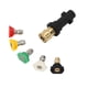thumbnail image 5 of Adaptador para hidrolavadora, conexión rápida de 1/4" de cobre, resina para lavadora de autos con 5 puntas de boquilla, 5 of 9