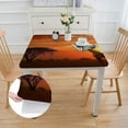 thumbnail image 2 of WYYP Giraffe Sunset Wildlife Square Table Cover 100% Polyester Fiber 52*52, 2 of 8