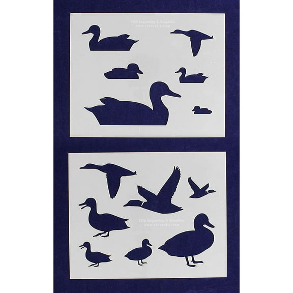 Duck 2 Piece Stencil Set 14 Mil 8 X 10 Inches Painting /Crafts/ Templates