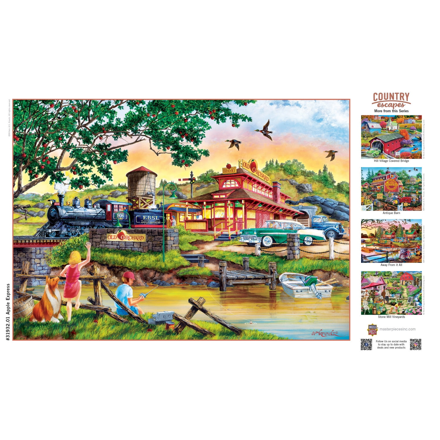 MasterPieces 500 Piece Jigsaw Puzzle for Adults - Apple Express - 15"x21"