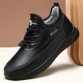 thumbnail image 4 of Willtoo Mens Winter Boots Waterproof Casual Fleece Lined Windproof Snow Cotton Shoes Quick Elastic Lace Anti-Slip Thermal Walking Sneakers for Office Cold Weather, 4 of 5