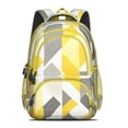 thumbnail image 2 of Yellow and Gray Modern Art Geometric Backpack for School,Cute School Bag,Schoolbag with Adjustable Shoulder Straps & Padded Back,16.9 Inch, 2 of 5