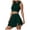 Green, variant on Women's 2 Piece Crop Top & Skirt Set Bold Asymmetrical Mini Dress for Festival Party Wear(Blue, M)