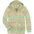 thumbnail image 1 of Nollie Sudadera con capucha y cremallera completa con estampado nativo para mujer, beige, pequeña Nollie Sudadera, 1 of 1
