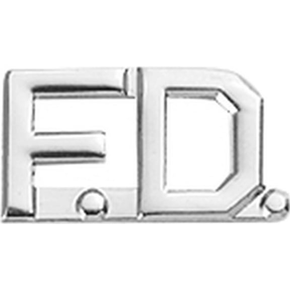 Hero's Pride F.D. Die Struck Letters – Silver Finish – 3/8" – Pair