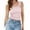 pink, variant on Women's Square Neck Wide Shoulder Strap Short Tank Top Casual Floral Sleeveless Slim Camisole Top
