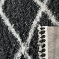 thumbnail image 6 of SAFAVIEH Moroccan Tassel Brigham Geometric Shag Area Rug, Grey/Ivory, 6'7" x 6'7" Square, 6 of 7
