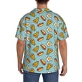 thumbnail image 3 of Yiaed Hot Dog Pizza Print Mens Casual Wrinkle Free Shirts Short Sleeve Button Down Summer Stretch Dress Shirt-XX-Large, 3 of 5