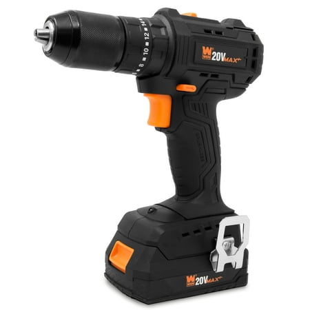 UPC: 0044459201212 | WEN 20V Max Brushless Cordless 1/2-Inch Hammer Drill and Driver with 2.0 Ah Lithium-Ion Battery and Charger