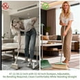 thumbnail image 6 of JUNLIN Upgrade 58.1''Broom and Dustpan Set for Home, Broom and Dustpan Combo for Home Office, Stand up Broom and Self-Cleaning with Dustpan Teeth,Green, 6 of 12