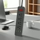 thumbnail image 2 of Regleta multienchufe con cable de extensión de 2 metros, estación de carga USB de escritorio con múltiples tomas de corriente, regleta de enchufe plano de pared para oficina, dormitorio y hogar., 2 of 6