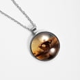 thumbnail image 4 of Surfing in Summer Stunning Glass Circular Pendant Necklace - Women's Necklaces, 4 of 5